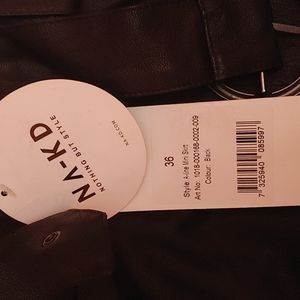 PU A-line mini skirt